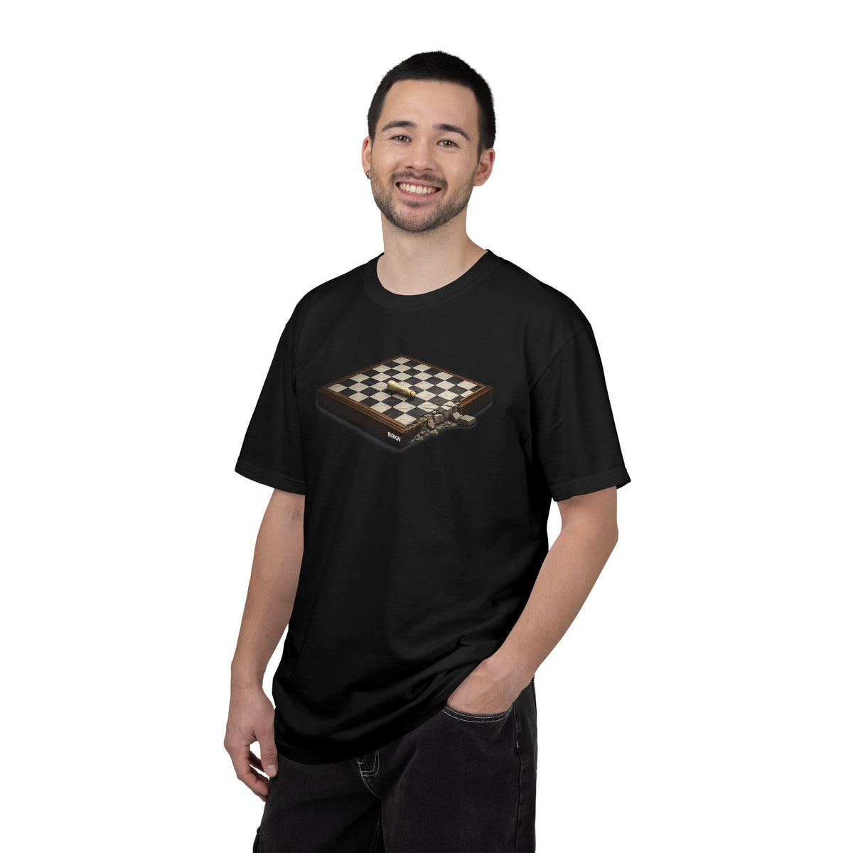 BRKN Broken Board Heavyweight Tee, Black (Unisex)