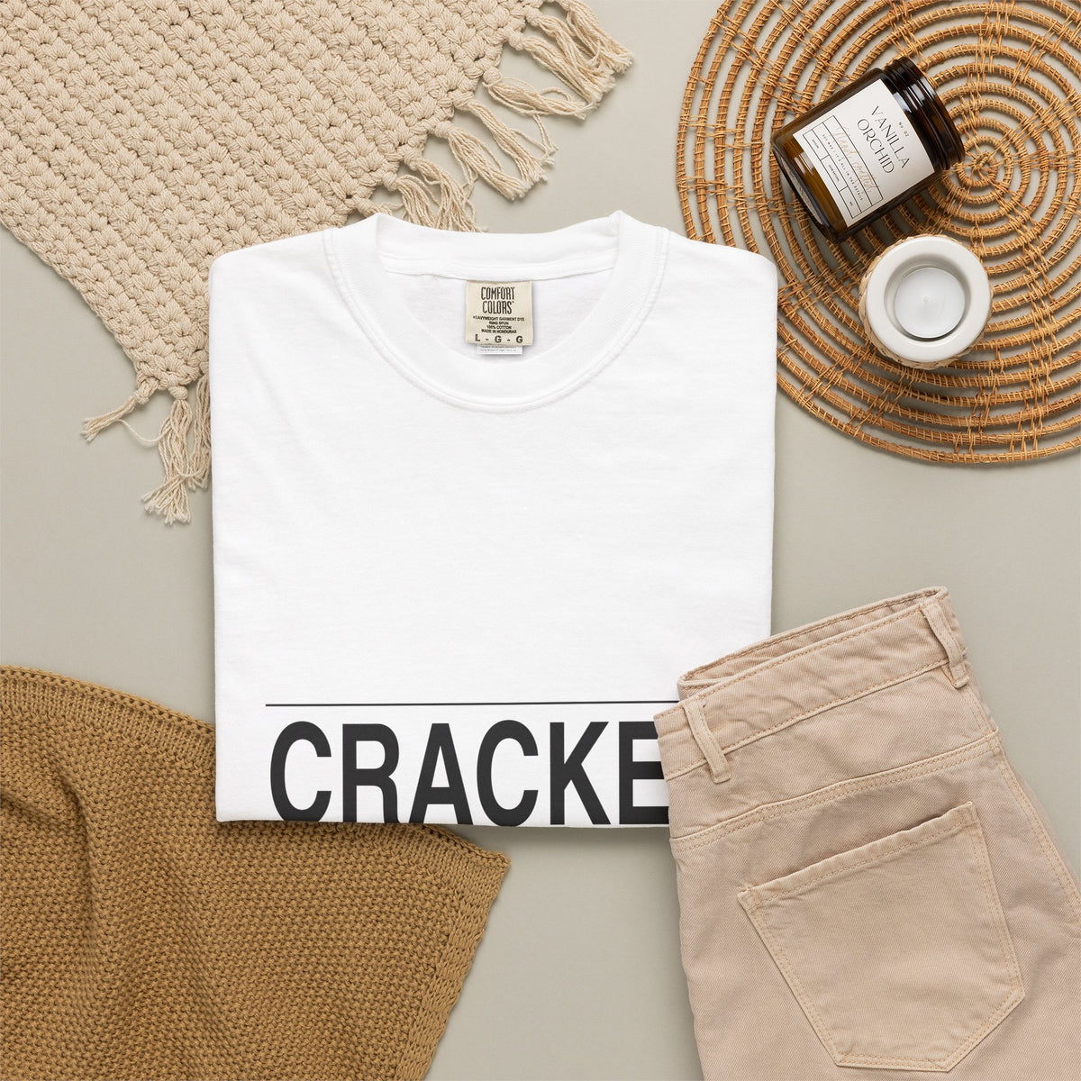 BRKN Cracked Is The Credential Heavyweight Tee, White (Unisex)