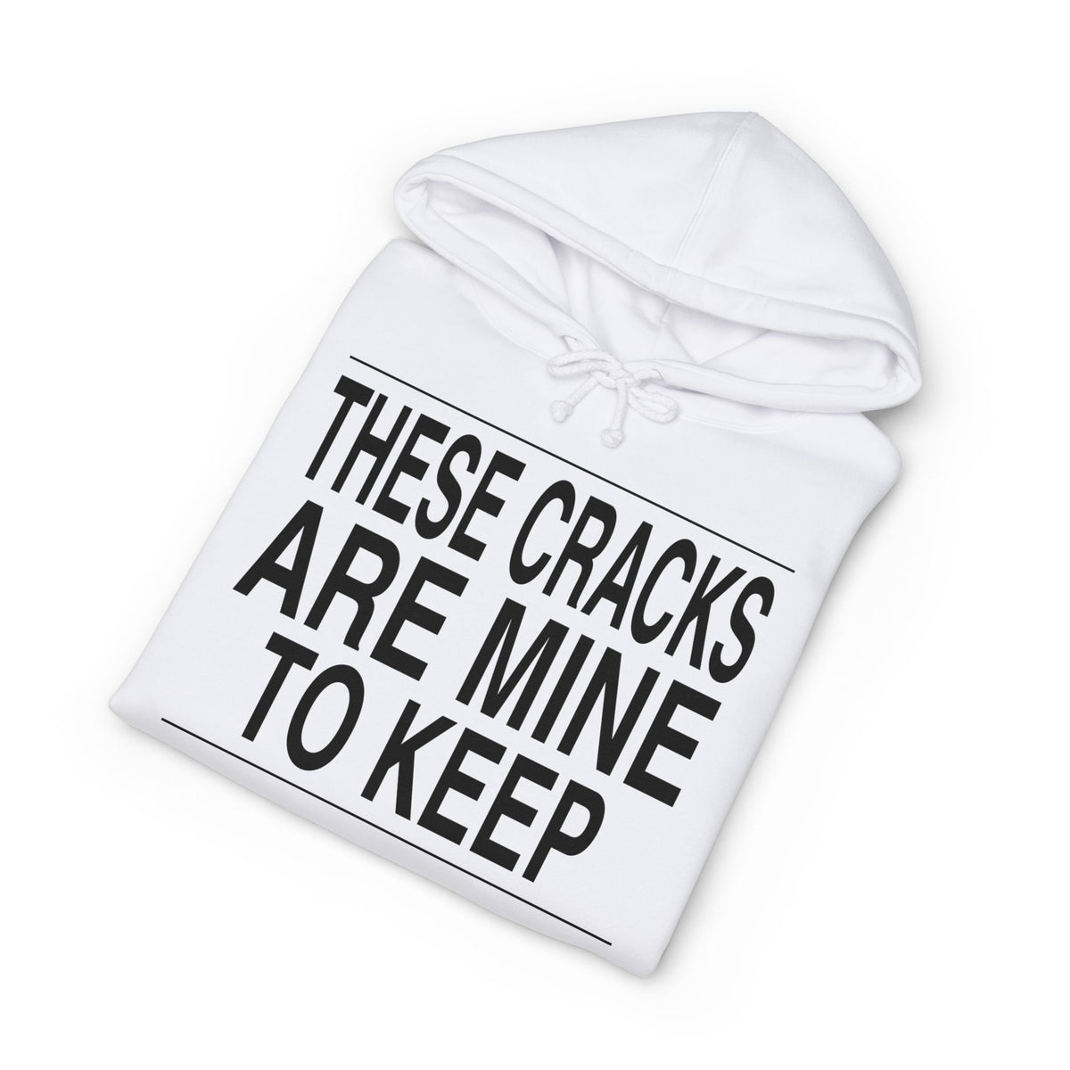 BRKN These Cracks Are Mine To Keep Heavyweight Hoodie, White (Unisex)