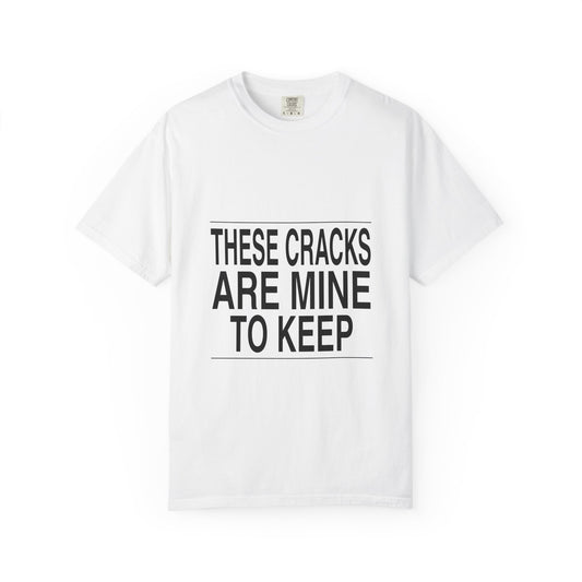 BRKN These Cracks Are Mine To Keep Heavyweight Tee, White (Unisex)