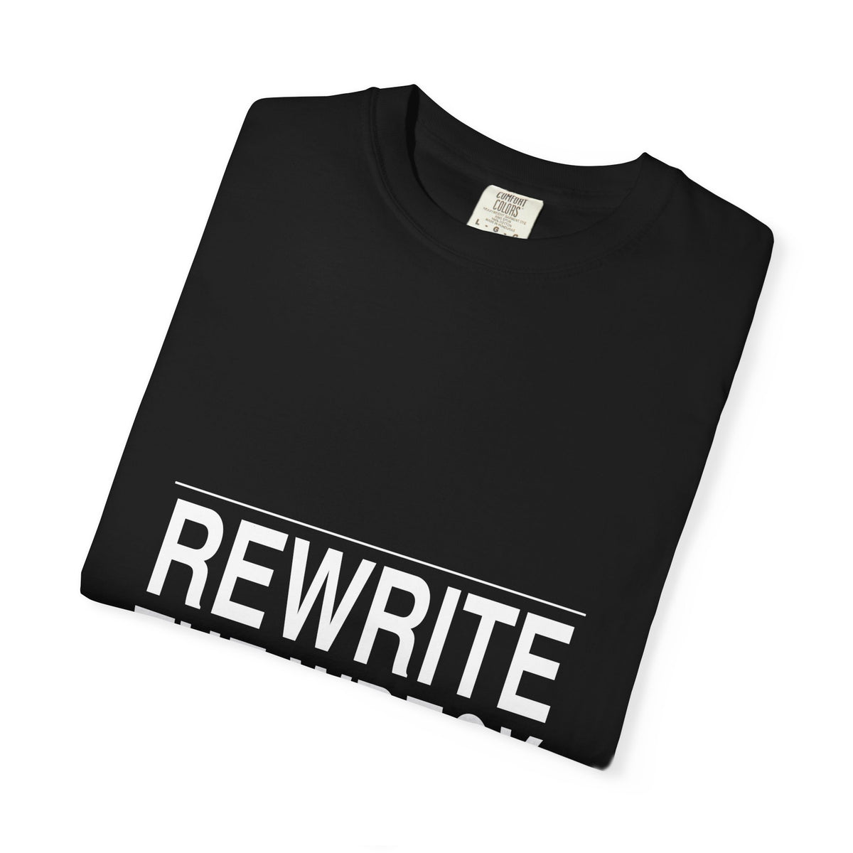 BRKN Rewrite The Wreck Heavyweight Tee, Black (Unisex)