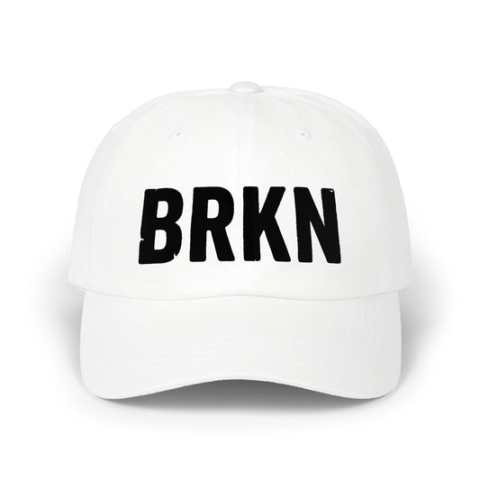 BRKN Wordmark Dad Cap, White