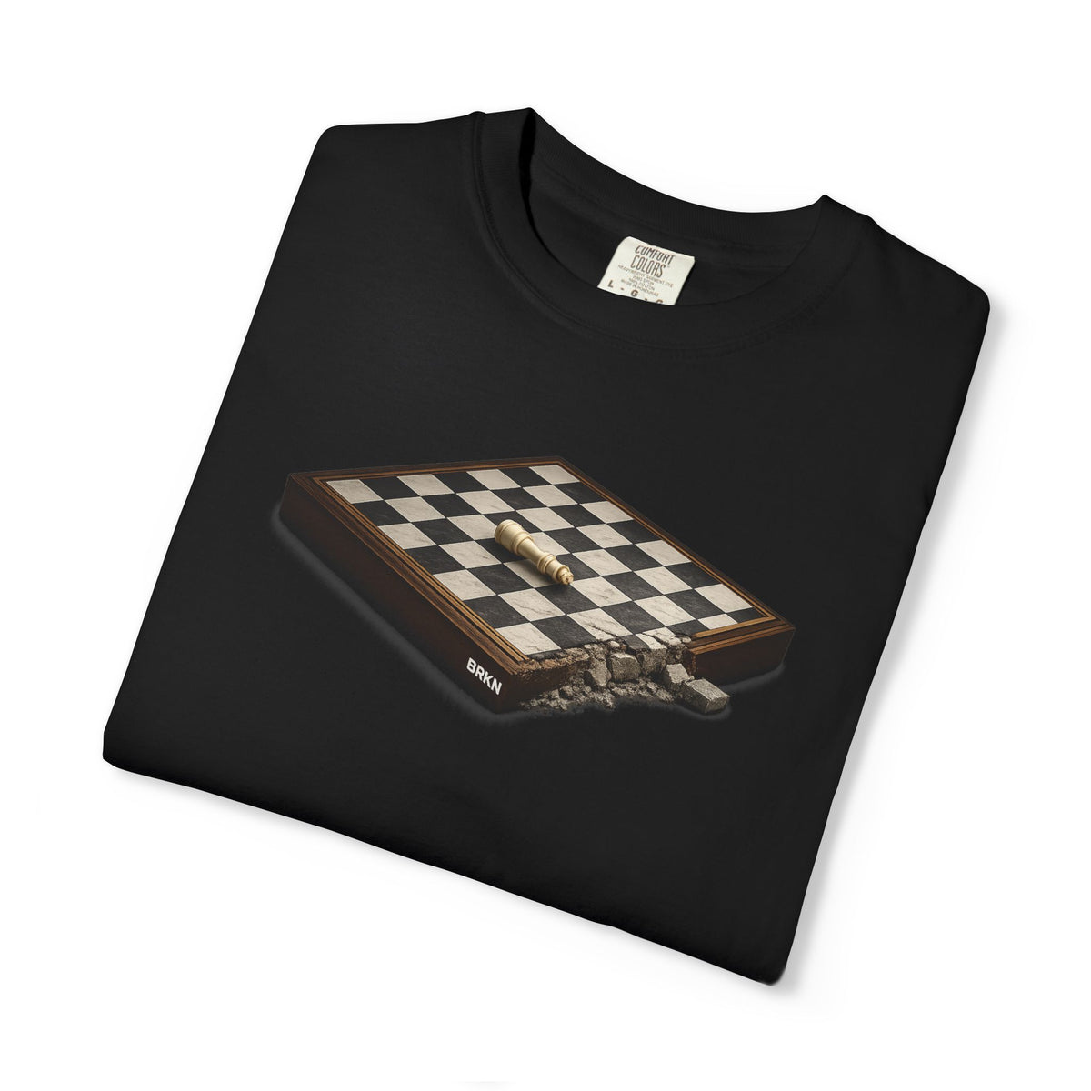 BRKN Broken Board Heavyweight Tee, Black (Unisex)