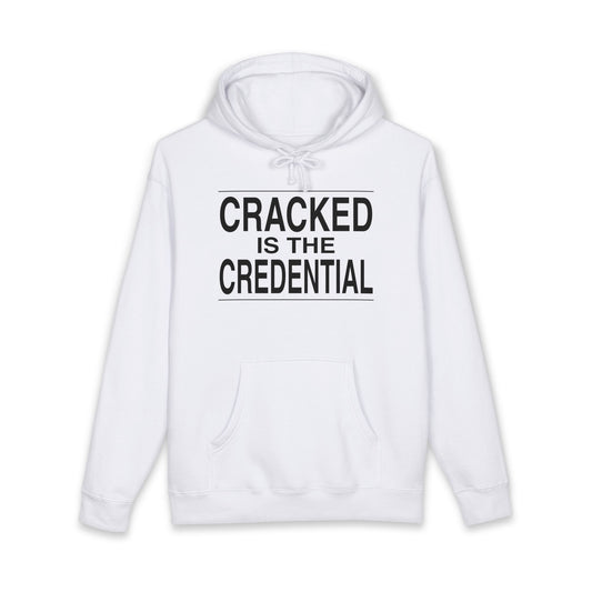 BRKN Cracked Is The Credential Heavyweight Hoodie, White (Unisex)