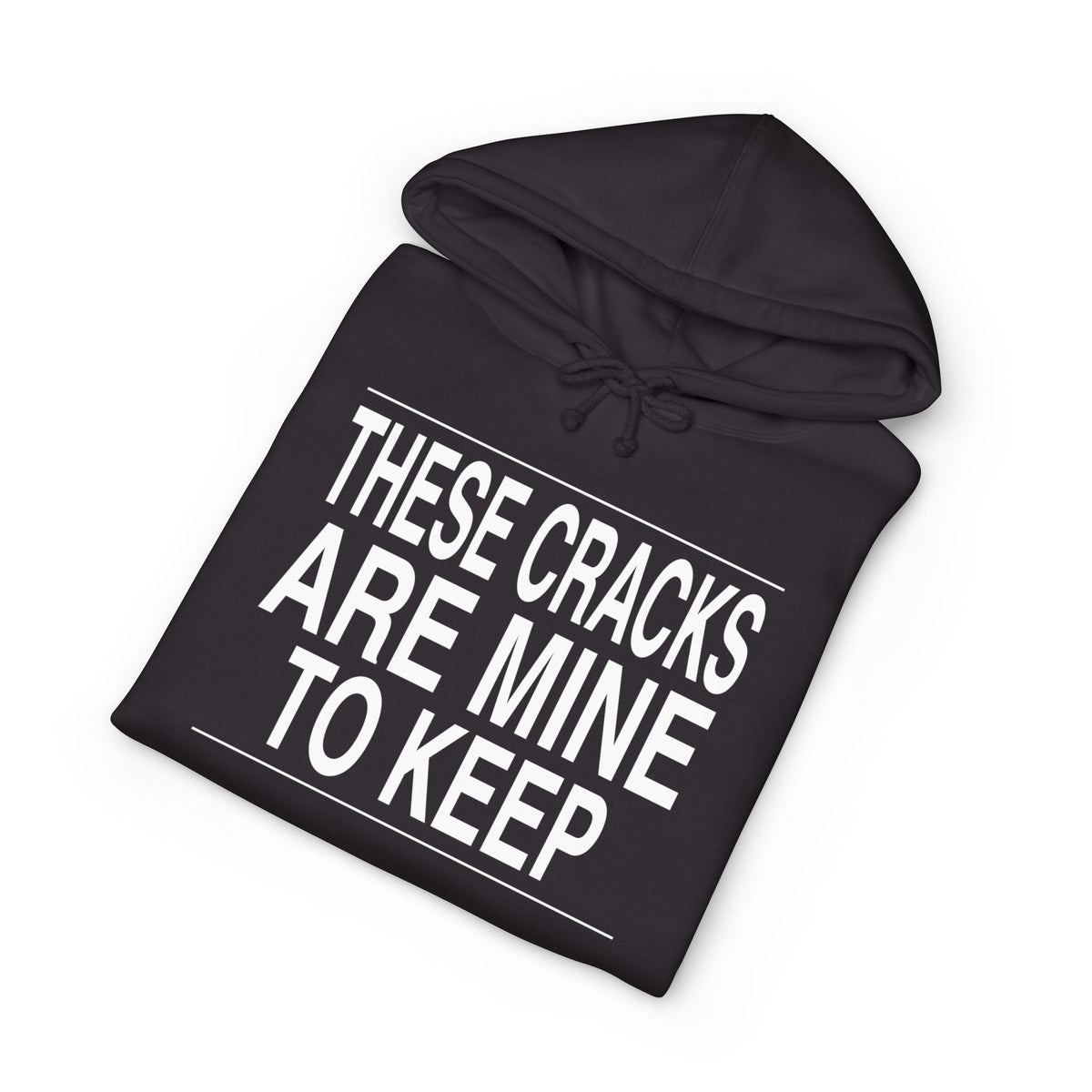 BRKN These Cracks Are Mine To Keep Heavyweight Hoodie, Black (Unisex)