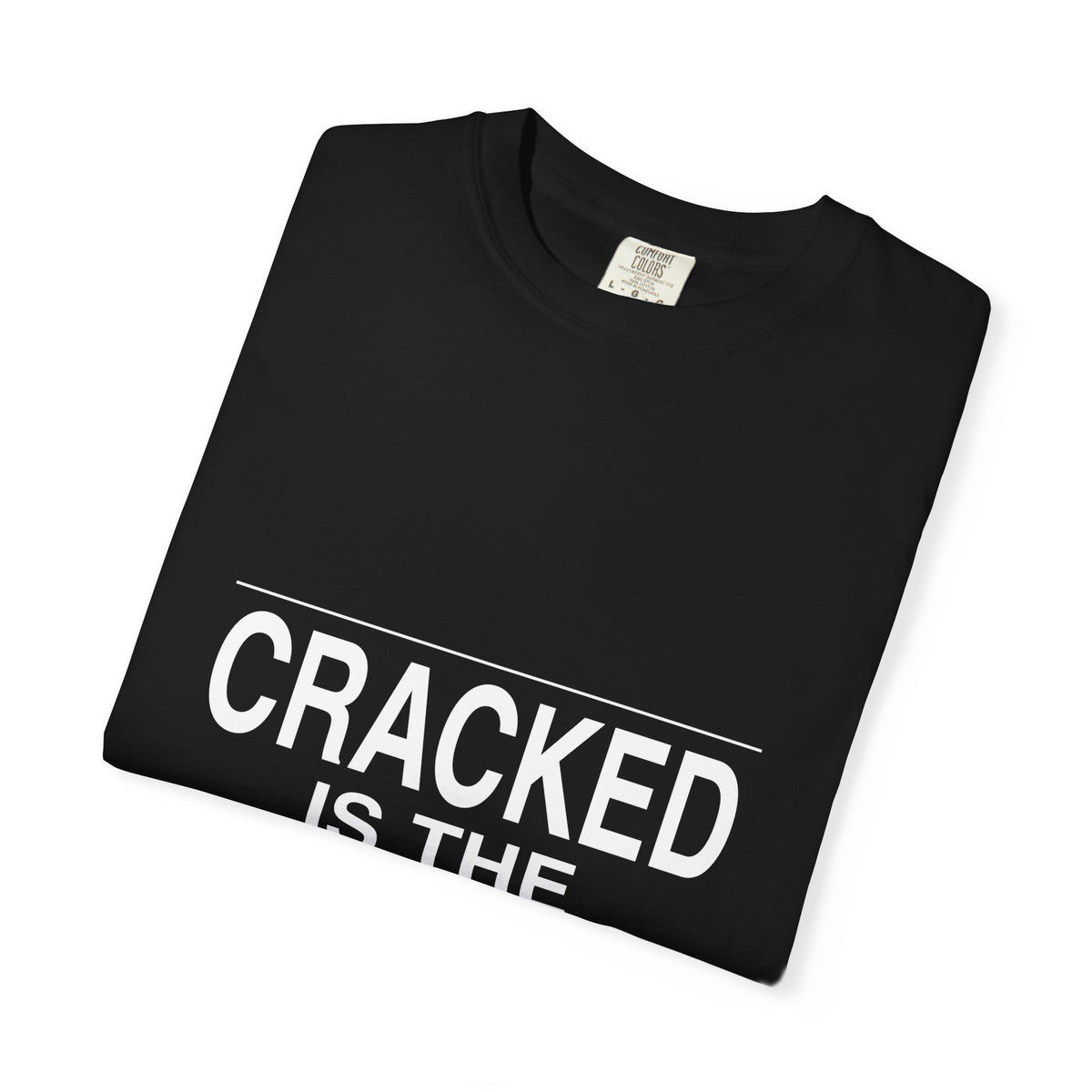 BRKN Cracked Is The Credential Heavyweight Tee, Black (Unisex)