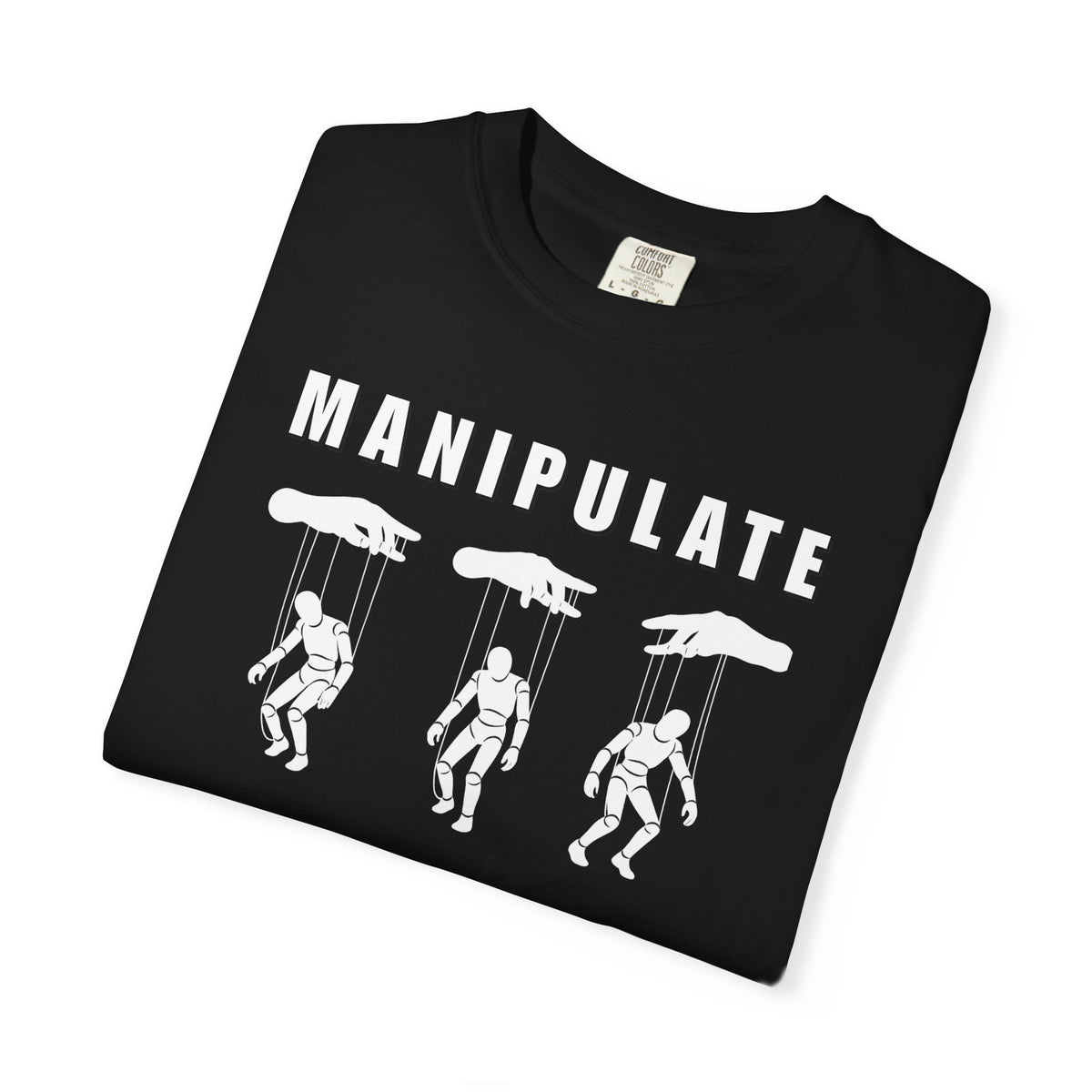 BRKN Puppet Strings Heavyweight Tee, Black & Graphite (Unisex)