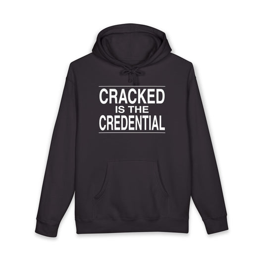 BRKN Cracked Is The Credential Heavyweight Hoodie, Black (Unisex)
