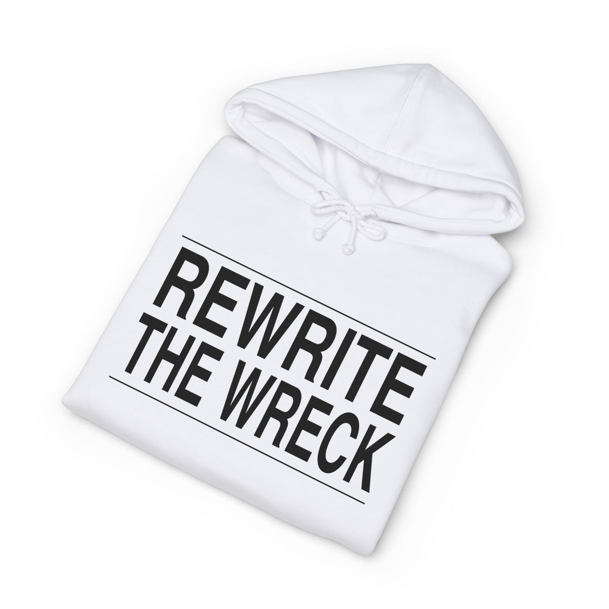 BRKN Rewrite The Wreck Heavyweight Hoodie, White (Unisex)