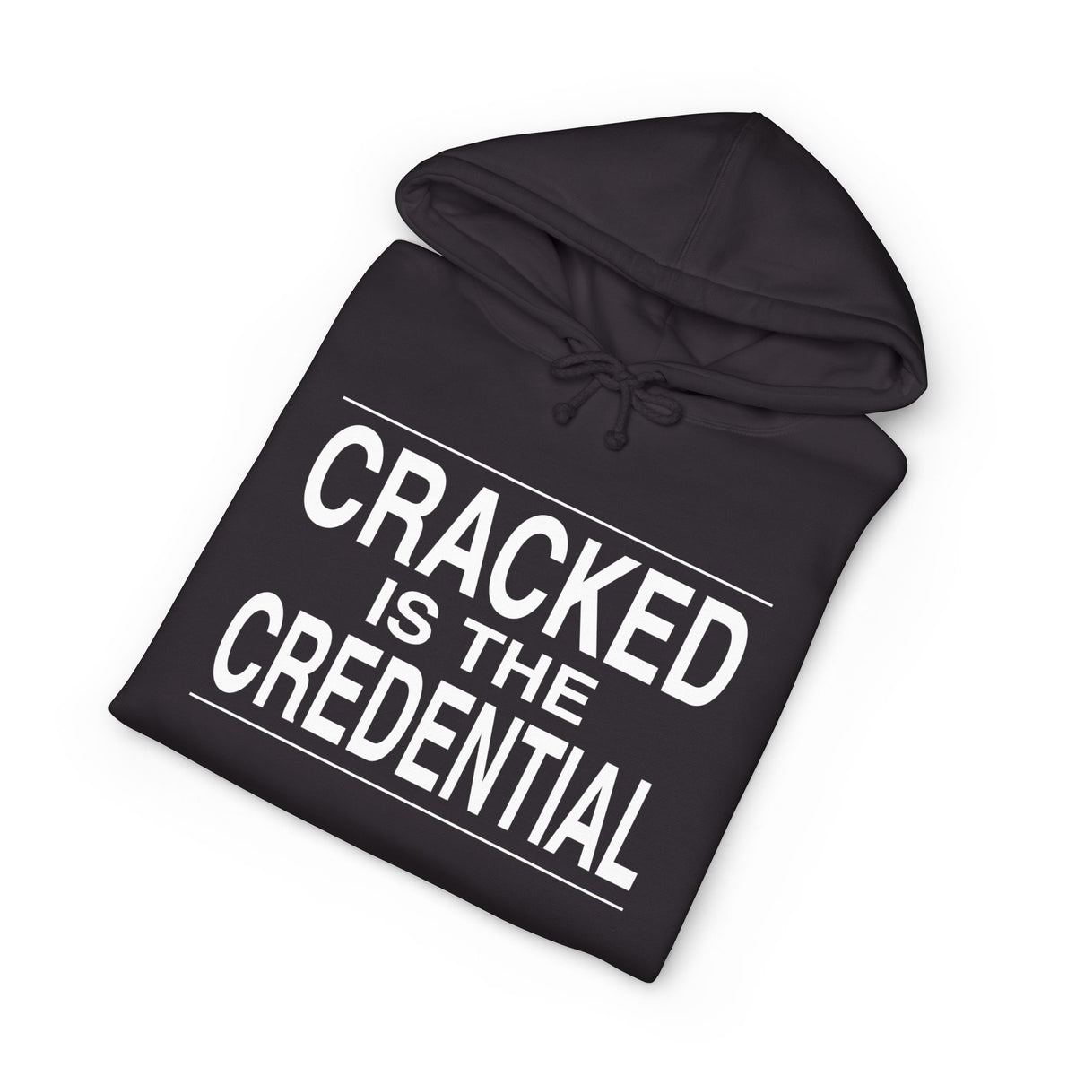 BRKN Cracked Is The Credential Heavyweight Hoodie, Black (Unisex)
