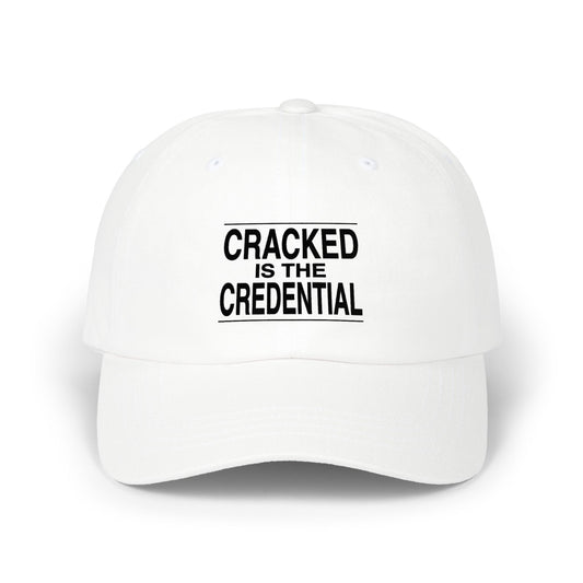 BRKN “Cracked Is The Credential” Dad Cap, White