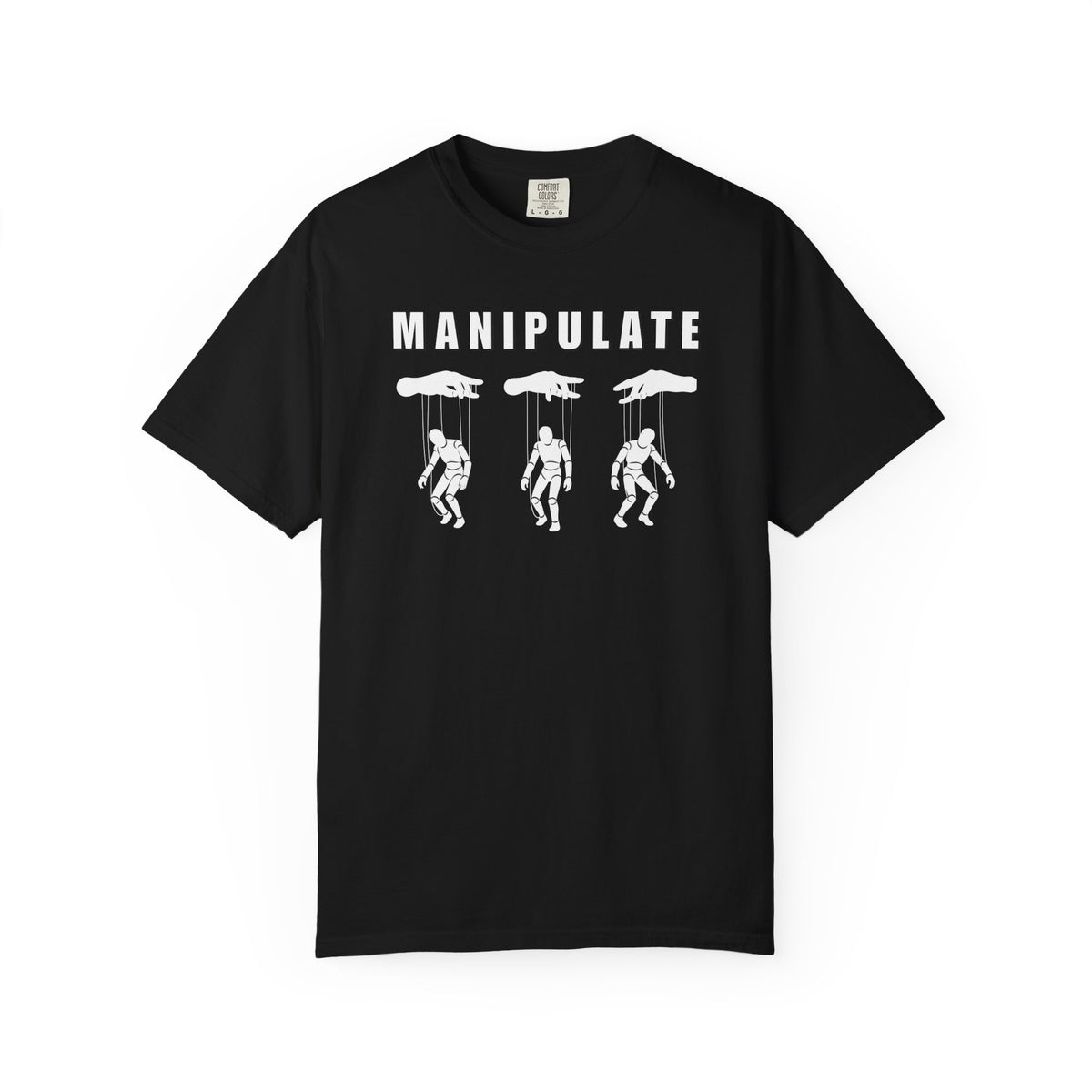 BRKN Puppet Strings Heavyweight Tee, Black & Graphite (Unisex)
