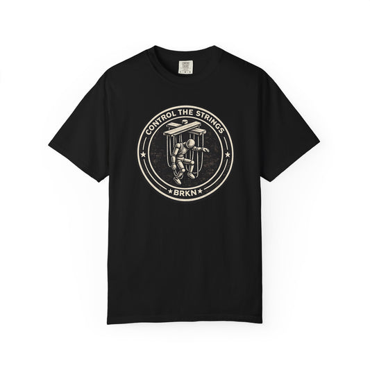 BRKN Control The Strings Heavyweight Tee, Black (Unisex)