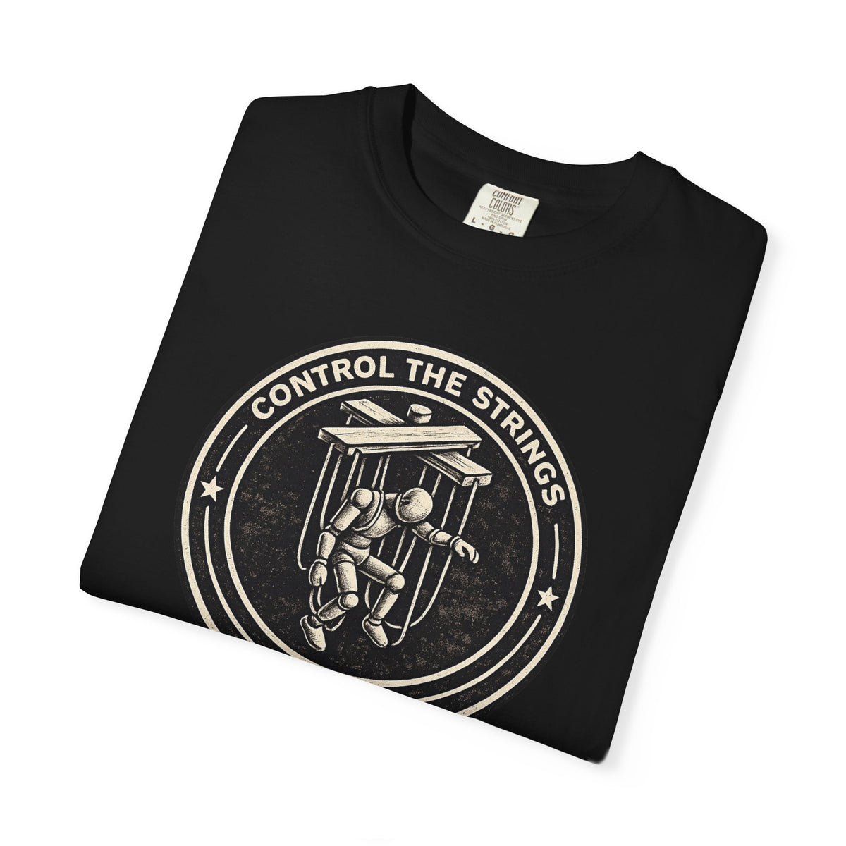 BRKN Control The Strings Heavyweight Tee, Black (Unisex)