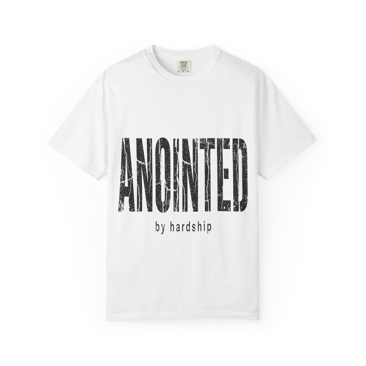 BRKN Anointed By Hardship Heavyweight Tee, White (Unisex)