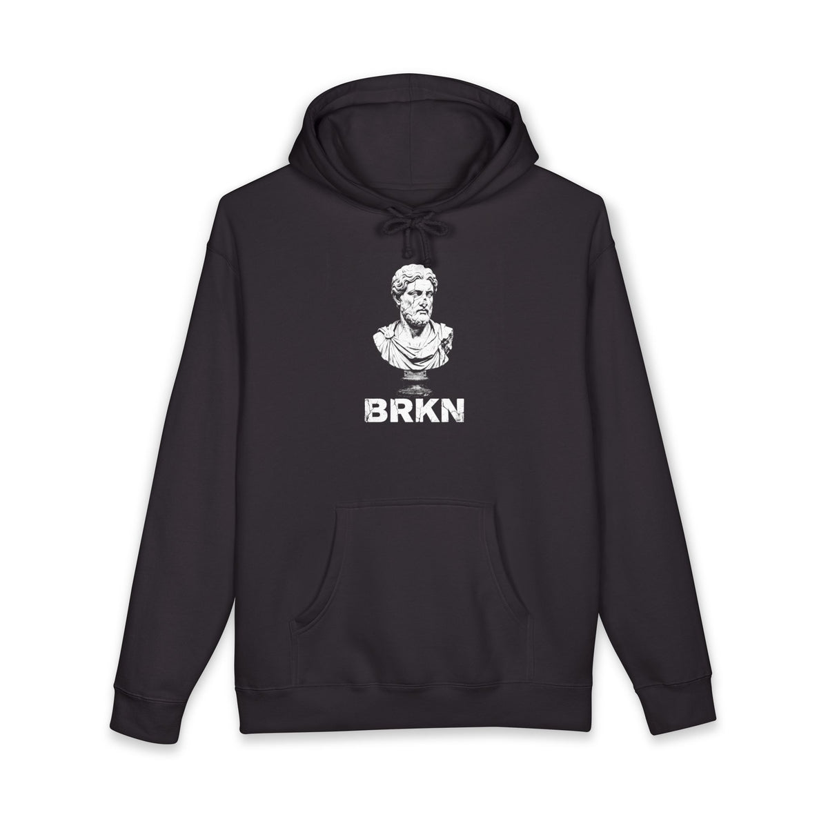BRKN Broken Statue Heavyweight Hoodie, Black (Unisex)