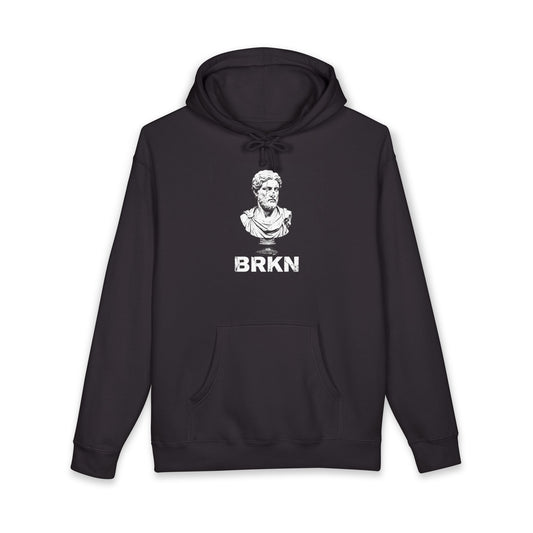 BRKN Broken Statue Heavyweight Hoodie, Black (Unisex)