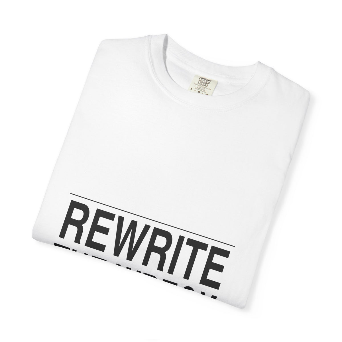 BRKN Rewrite The Wreck Heavyweight Tee, White (Unisex)
