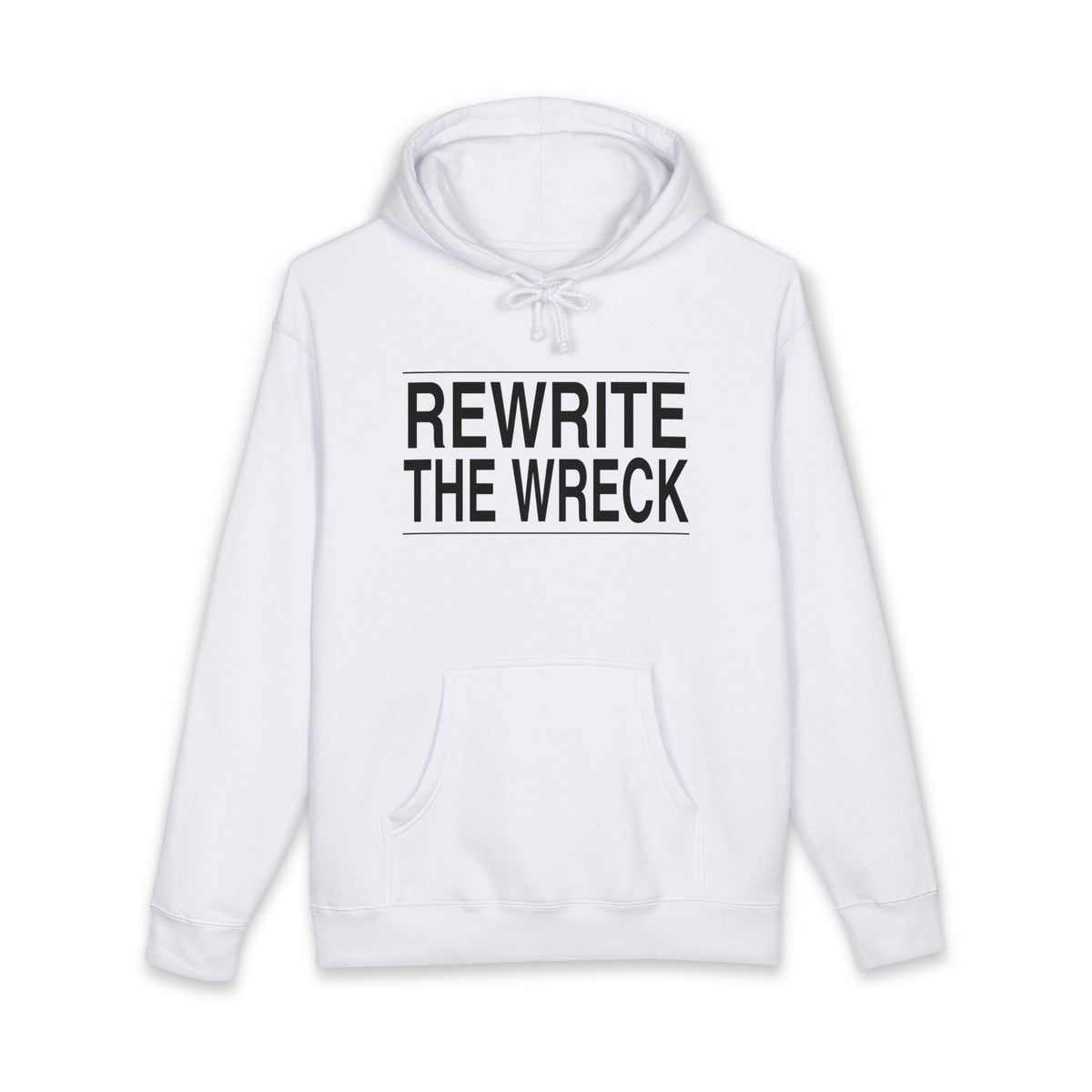 BRKN Rewrite The Wreck Heavyweight Hoodie, White (Unisex)