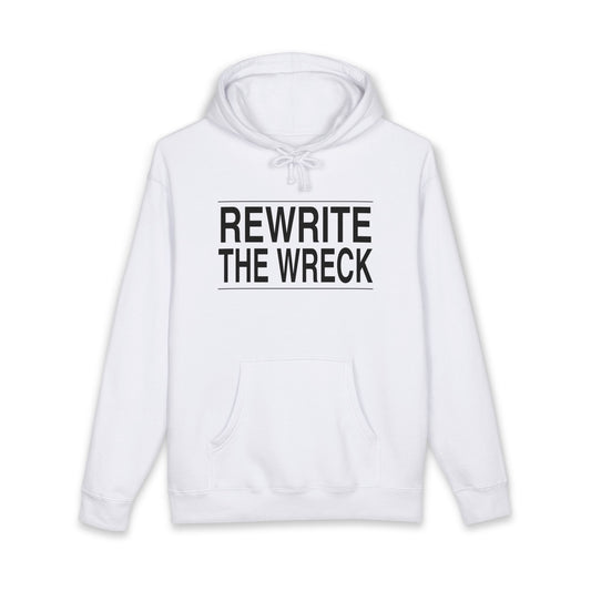 BRKN Rewrite The Wreck Heavyweight Hoodie, White (Unisex)