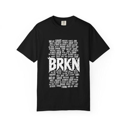 BRKN Bad Guy Heavyweight Tee, Black (Unisex)