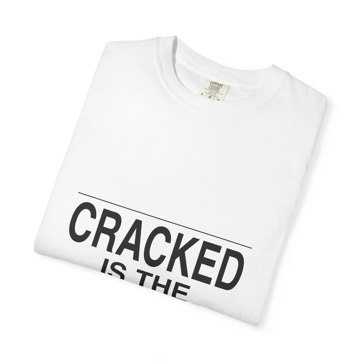 BRKN Cracked Is The Credential Heavyweight Tee, White (Unisex)