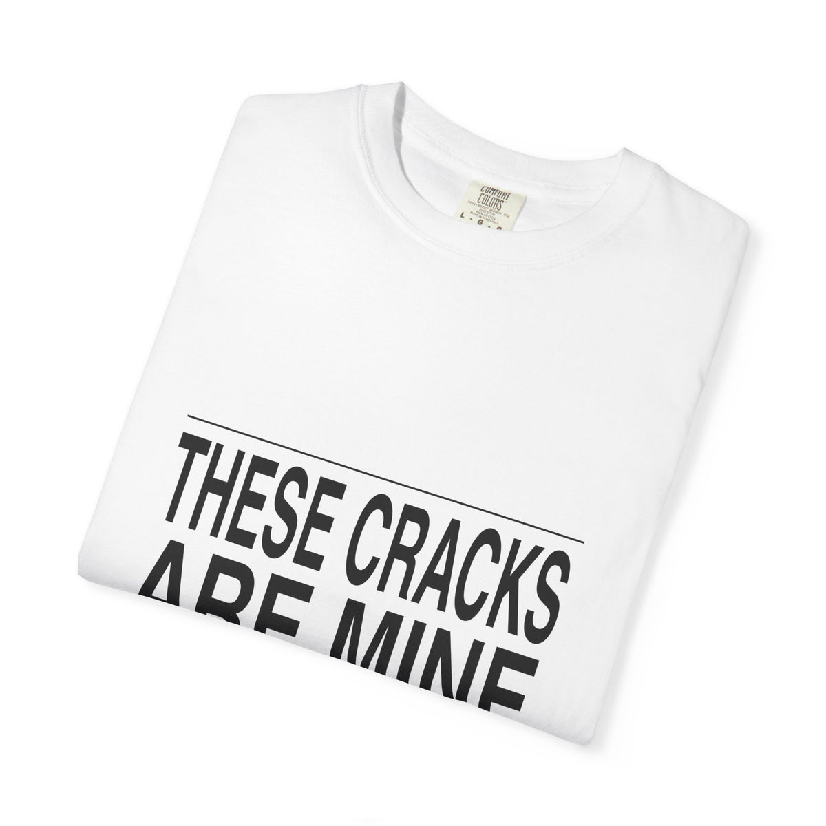 BRKN These Cracks Are Mine To Keep Heavyweight Tee, White (Unisex)