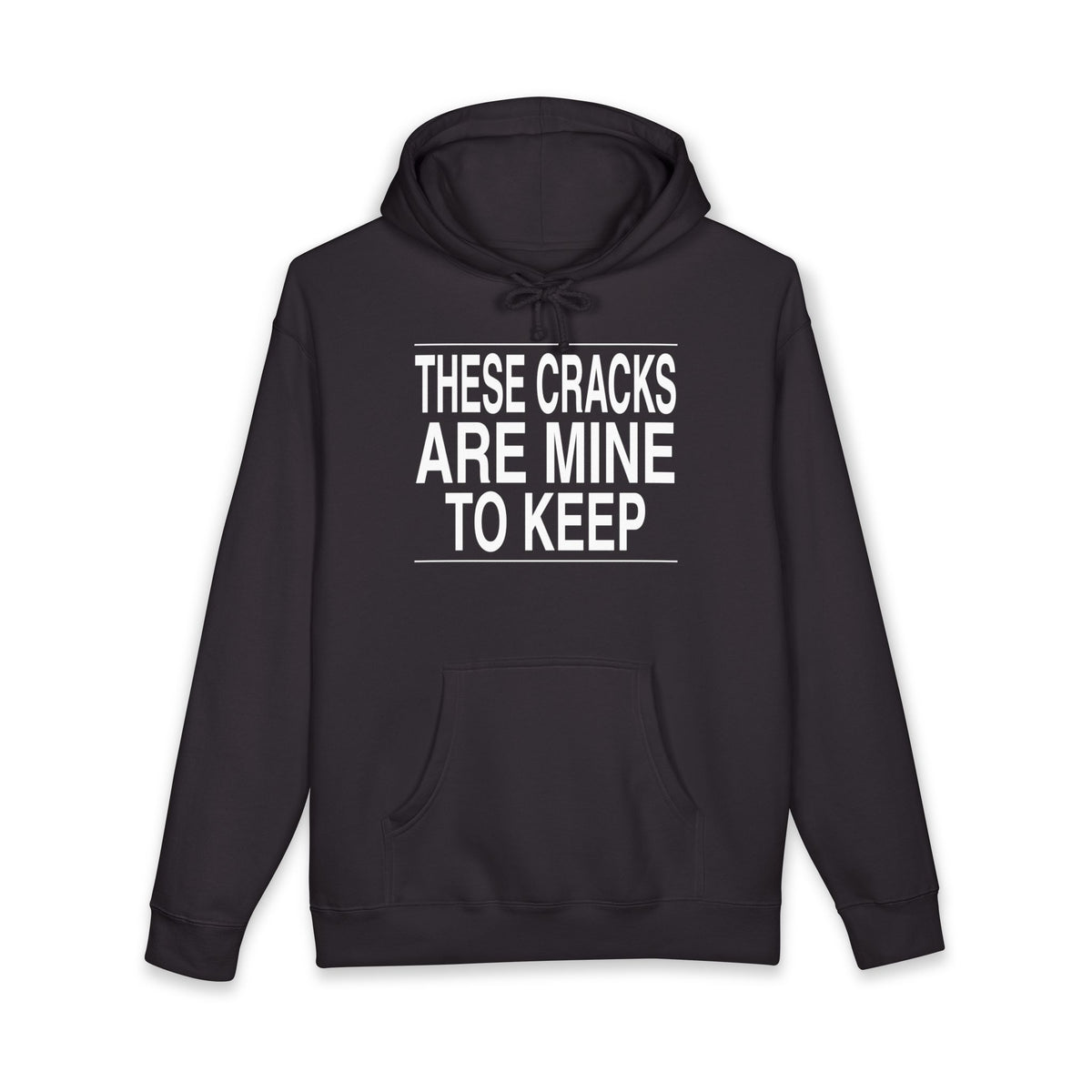 BRKN These Cracks Are Mine To Keep Heavyweight Hoodie, Black (Unisex)