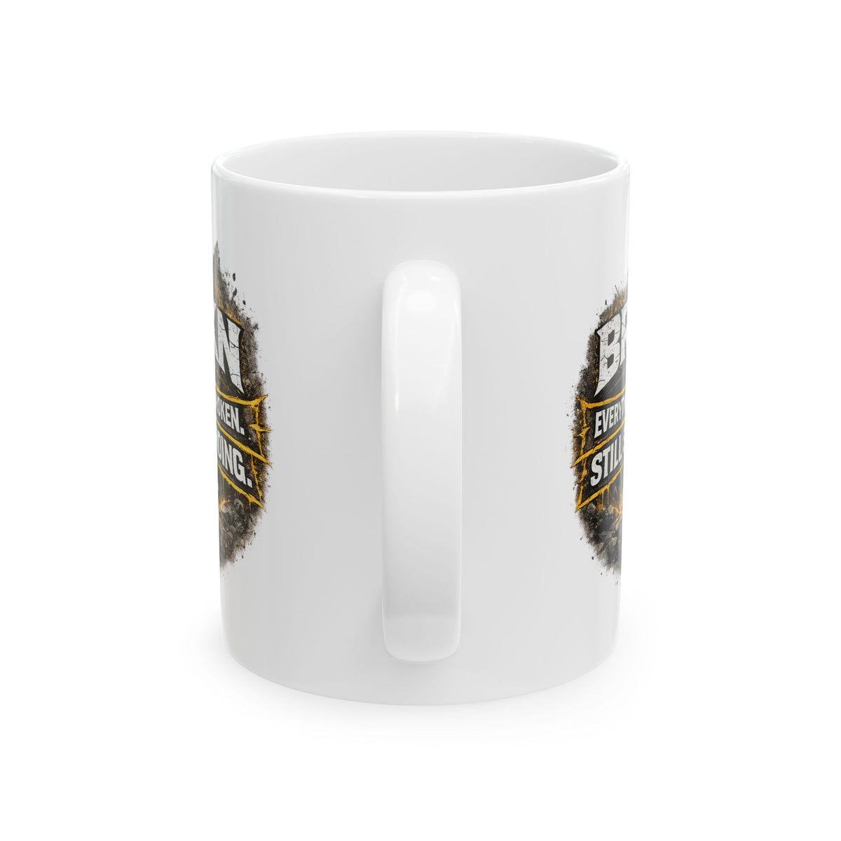 BRKN Still Standing Ceramic Mug, 11oz