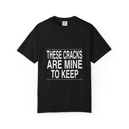 BRKN These Cracks Are Mine To Keep Heavyweight Tee, Black (Unisex)